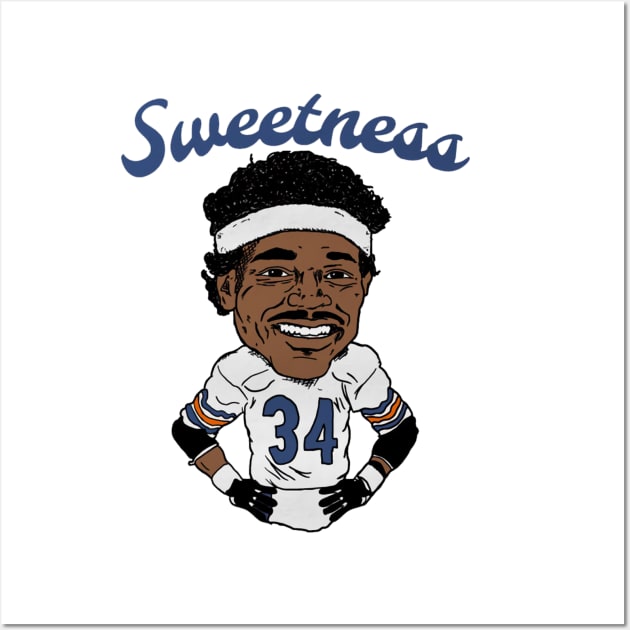 Walter Payton Chicago Caricature Wall Art by MASTER_SHAOLIN